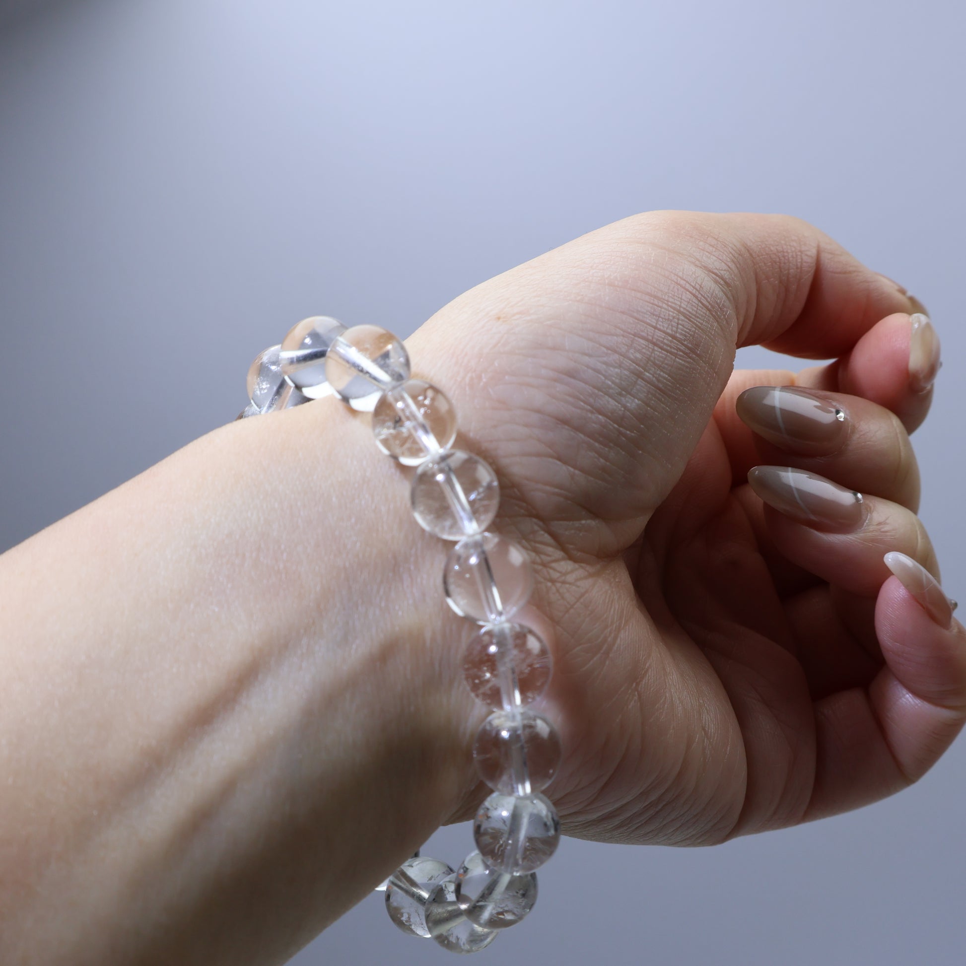 Inner wrist shot – simple affordable clear quartz accessory