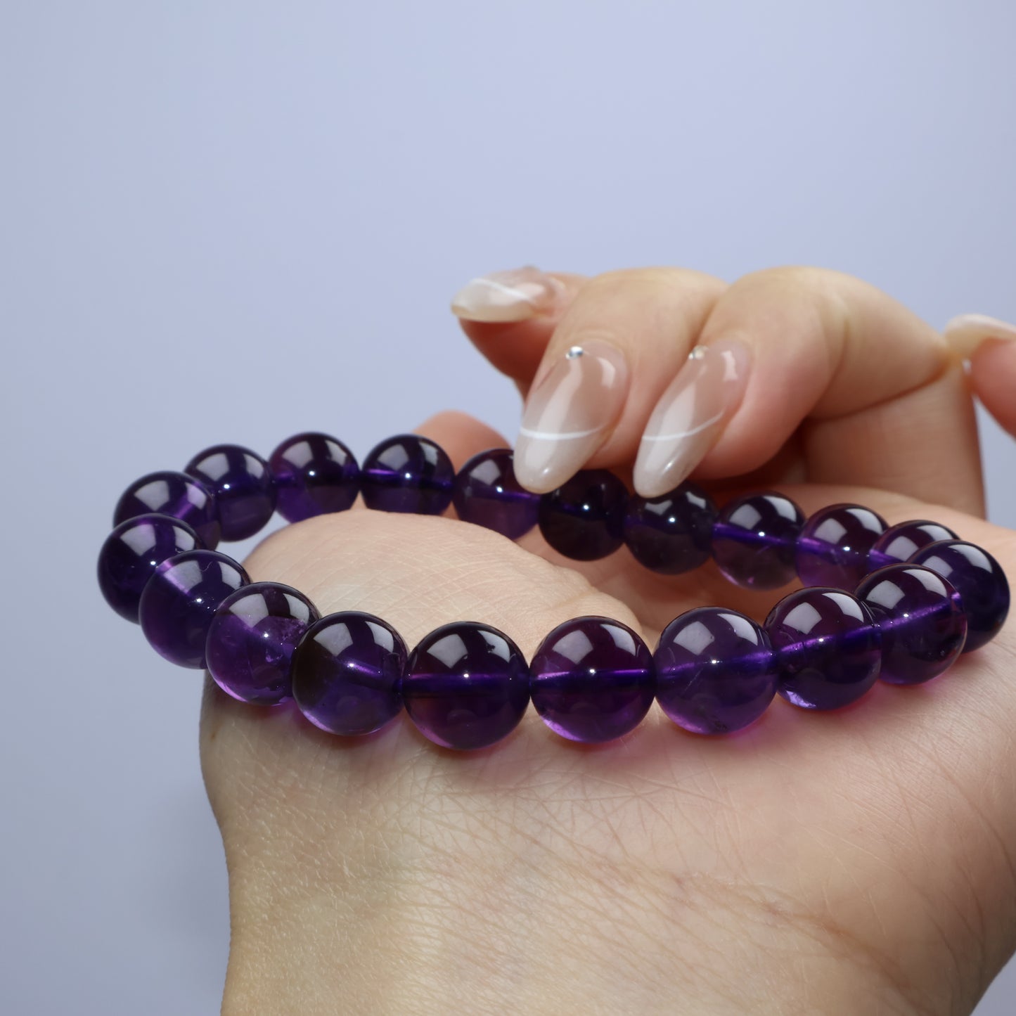 Close-up on hand emphasizing rich color and roundness