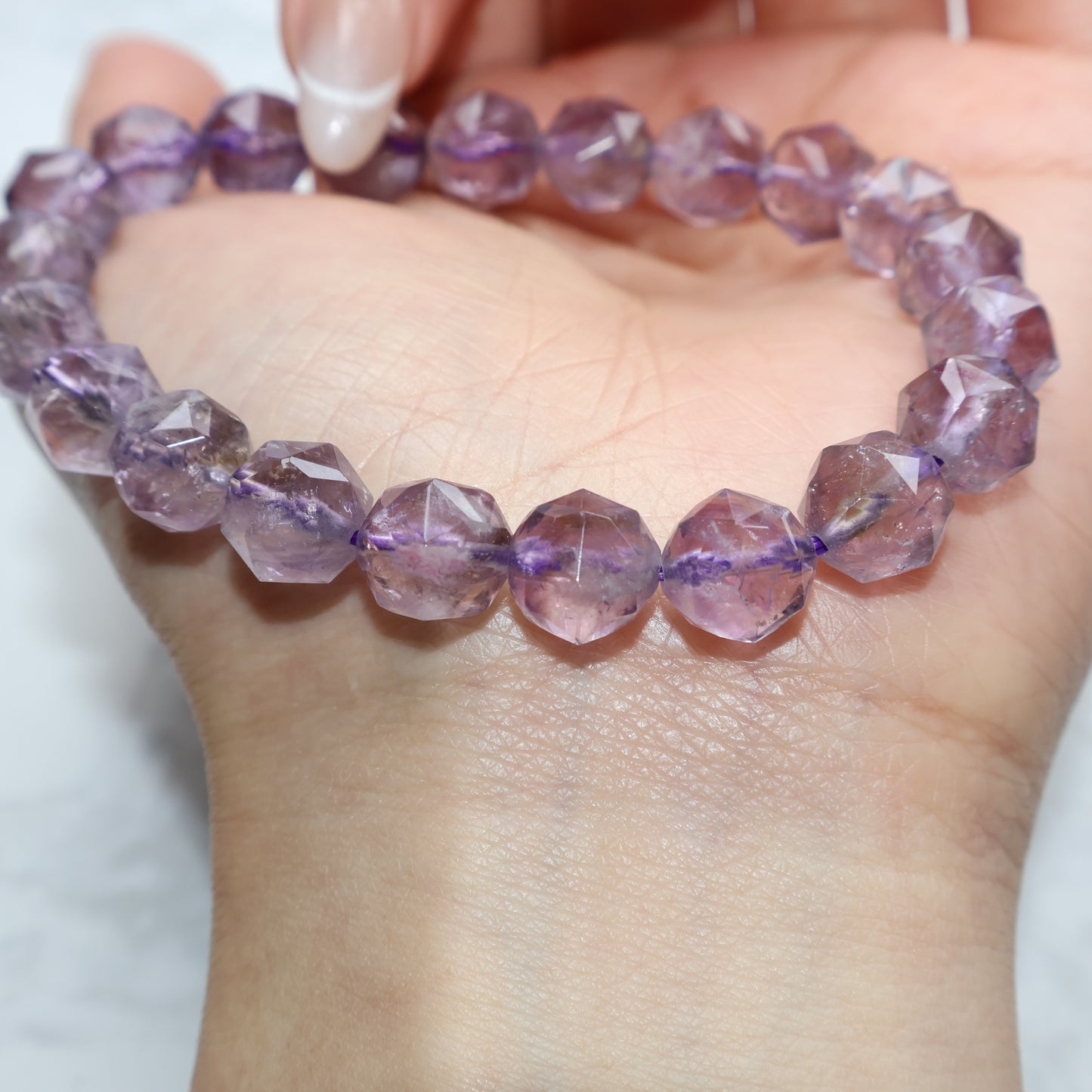 Twilight Facets|Smoky Amethyst Bracelet 暮光切面紫水晶手串 – 9mm(Brazil 巴西)