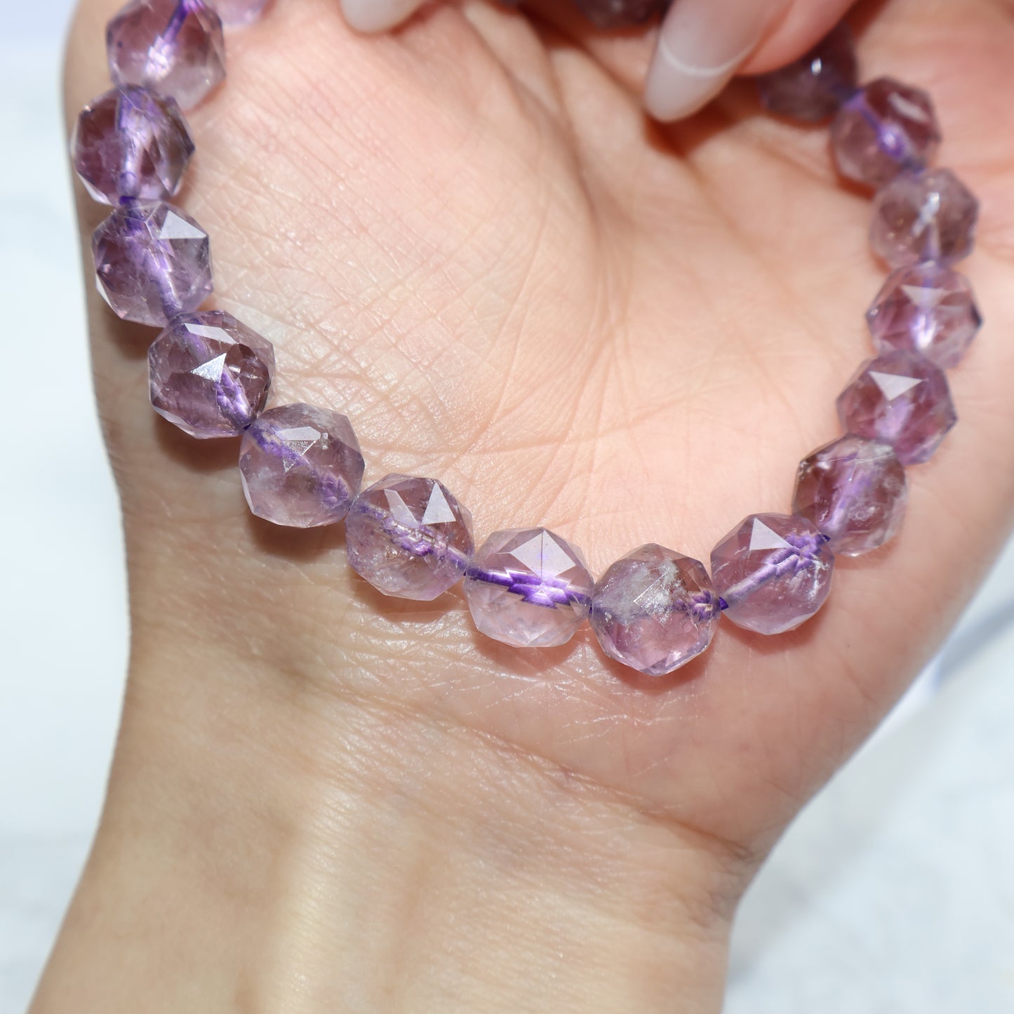 Twilight Facets|Smoky Amethyst Bracelet 暮光切面紫水晶手串 – 9mm(Brazil 巴西)