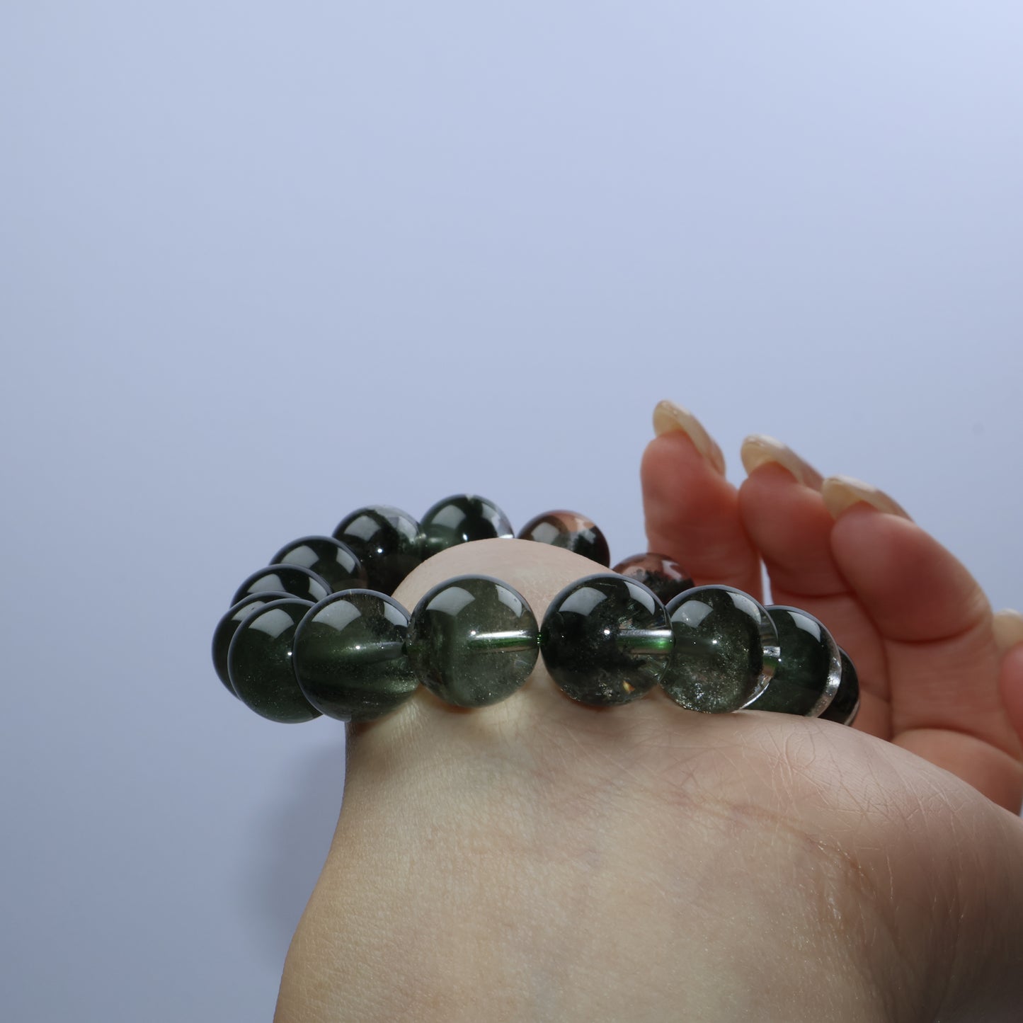 Verdant Path Green Phantom Quartz Bracelet 蒼翠之徑綠幽靈手串 – 12 mm(Brazil 巴西)
