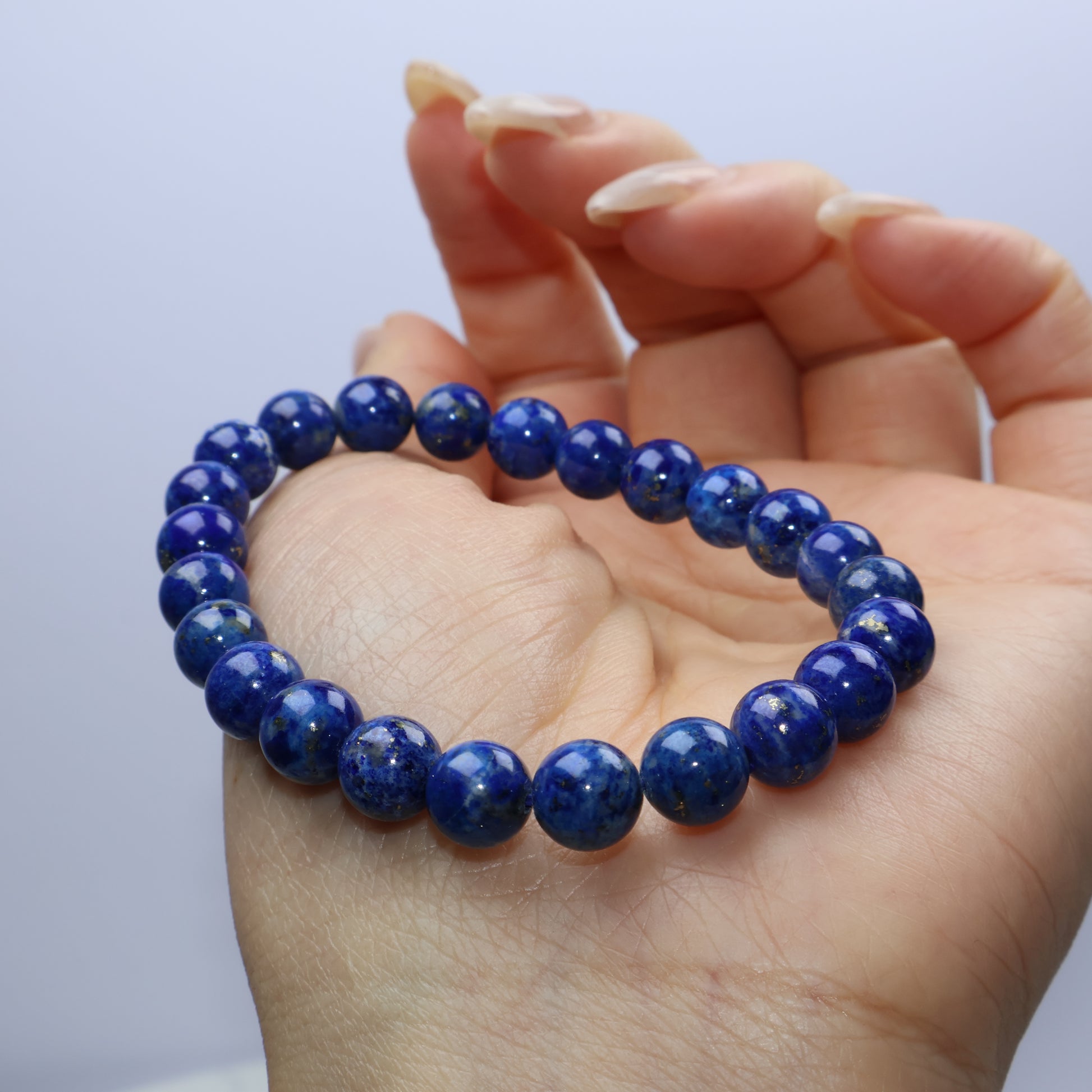 Palm shot of the bracelet showing scale and roundness