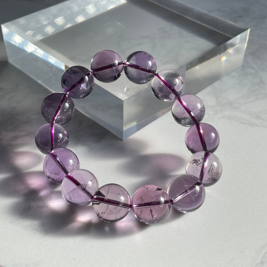 ✨ Divine Clarity – High Transparency Amethyst Bracelet
✨ 上帝指紋之靈光|極透紫晶手串