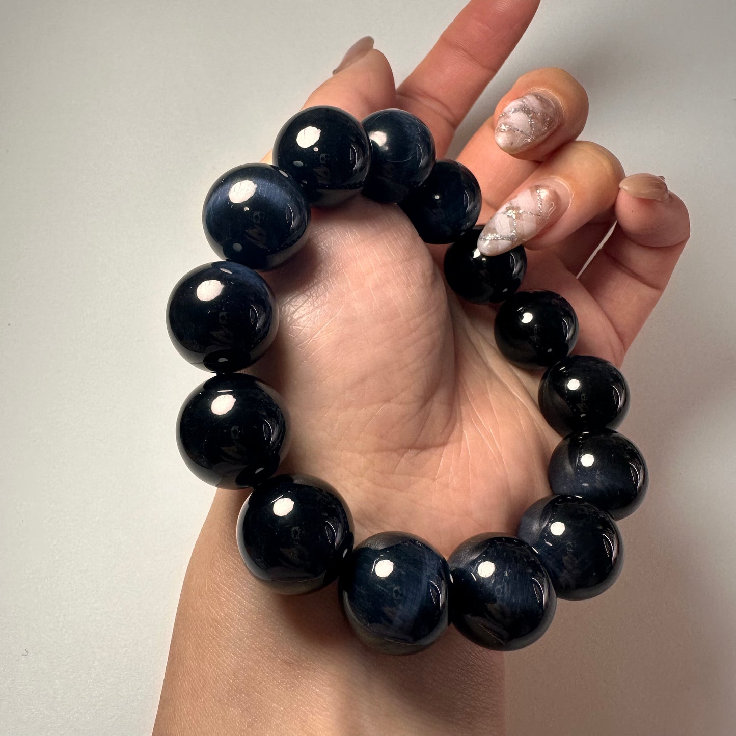 SALE! 16mm Blue Tiger Eye Bracelet | Natural Crystal Beads | Focus & Protection