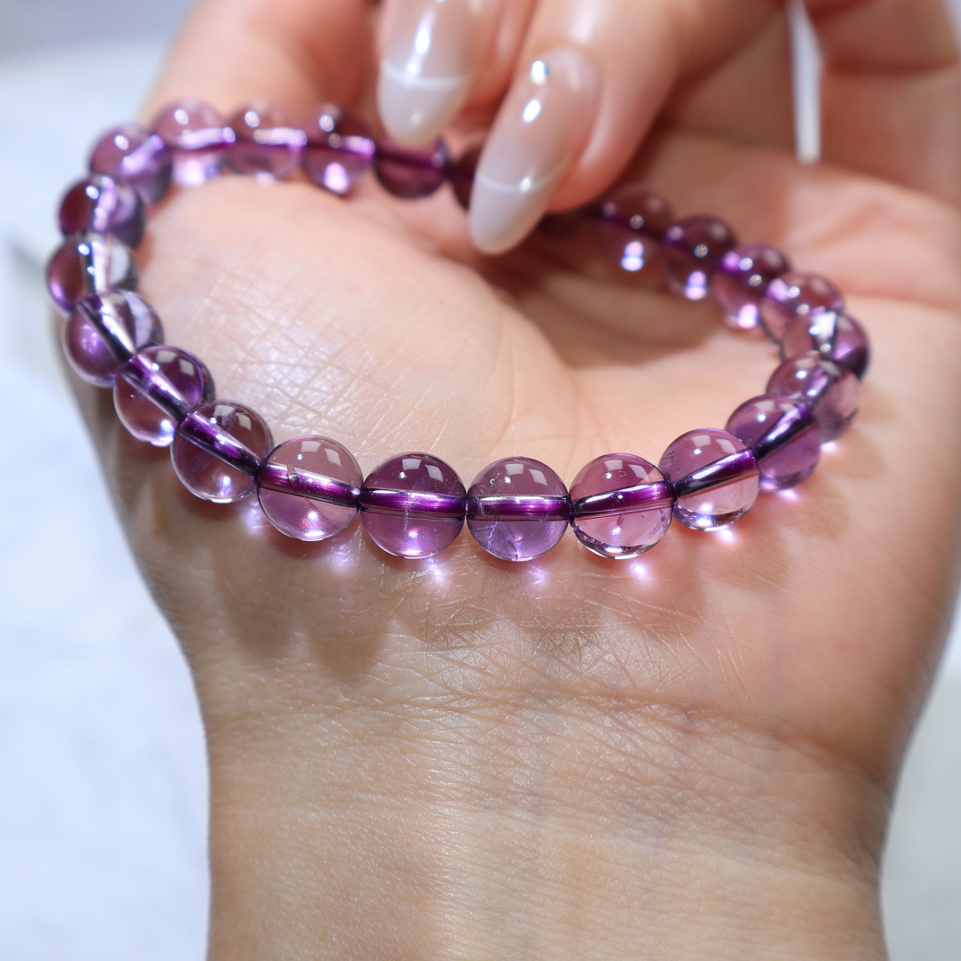 Side wrist view capturing smooth polish and translucency