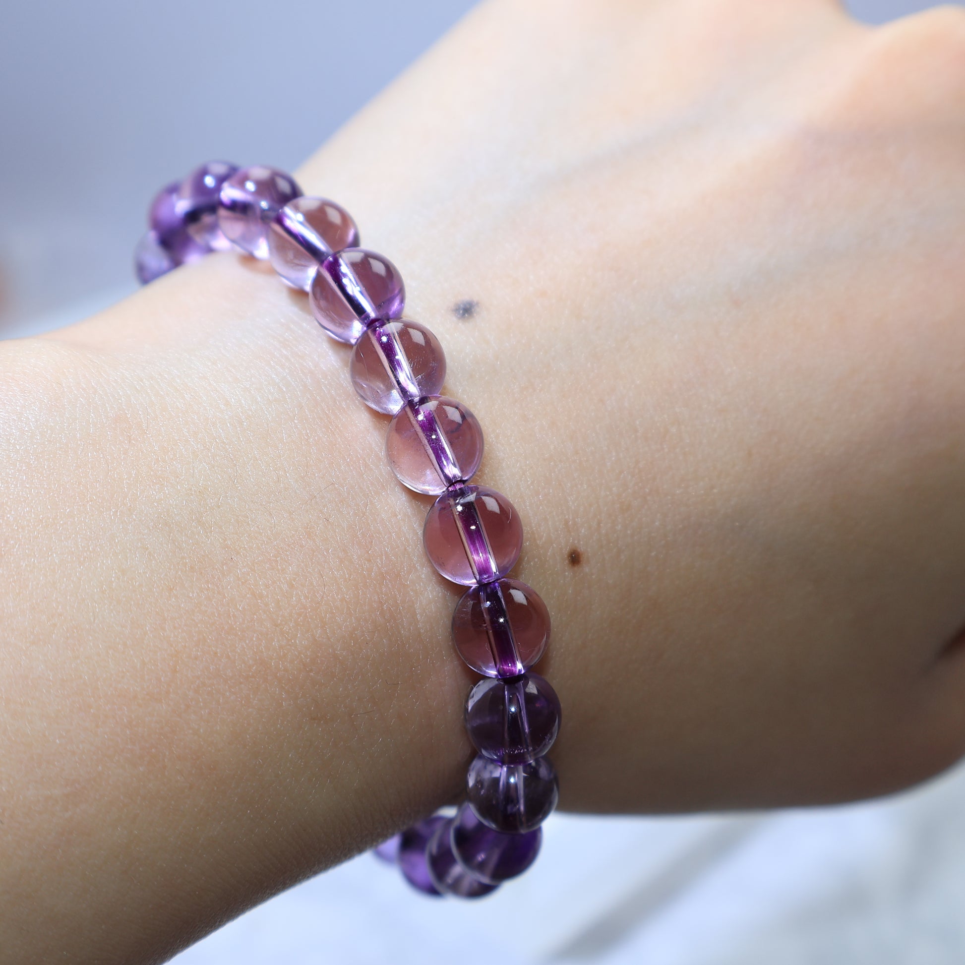 Angled wrist shot showcasing uniform arrangement and lustrous surface