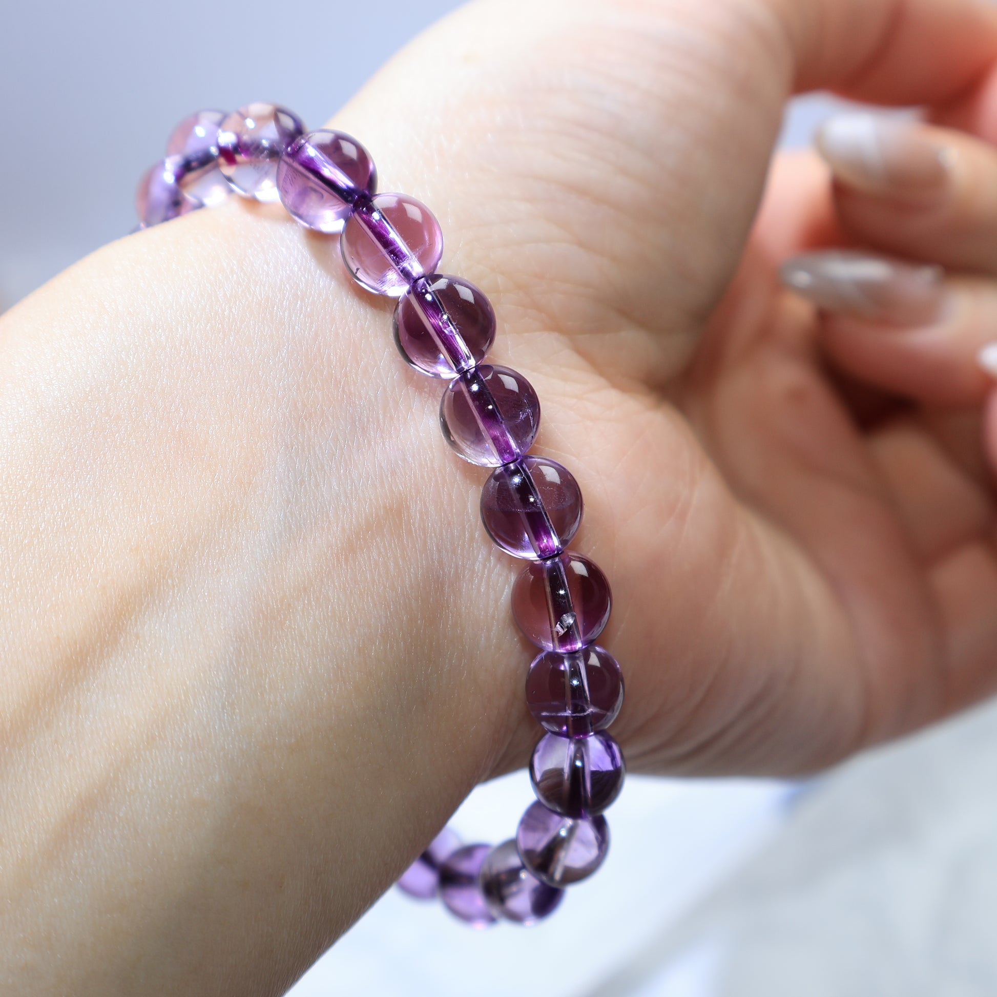 Angled wrist shot showcasing uniform arrangement and lustrous surface