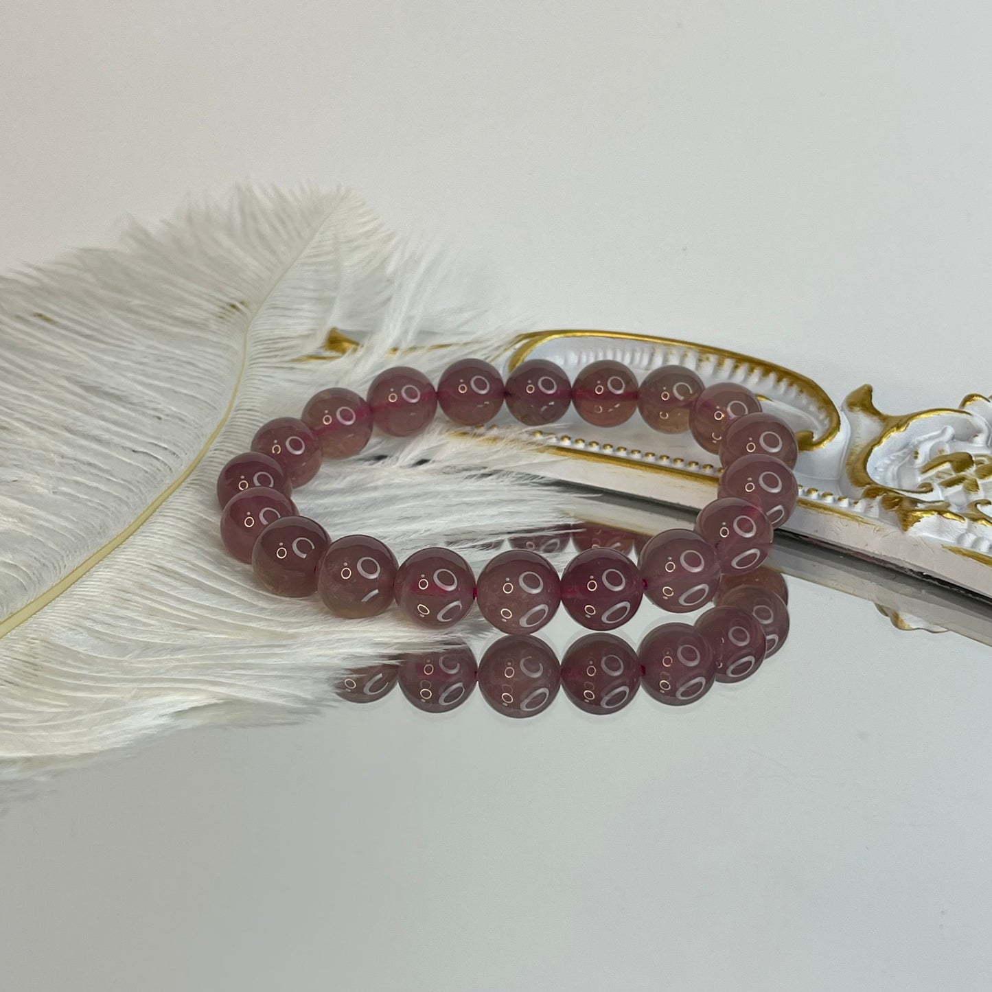 Madagascar Rose Quartz Bracelet – 10mm Beads