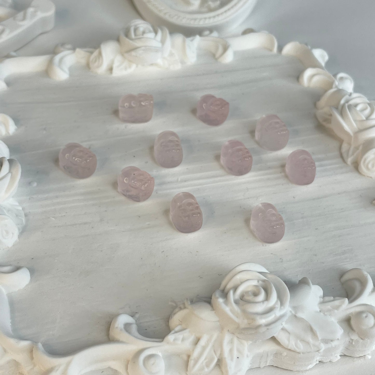 Natural Rose Quartz Pixiu Beads 10-12mm | DIY Lucky Charm Crystal Beads (Set of 10)