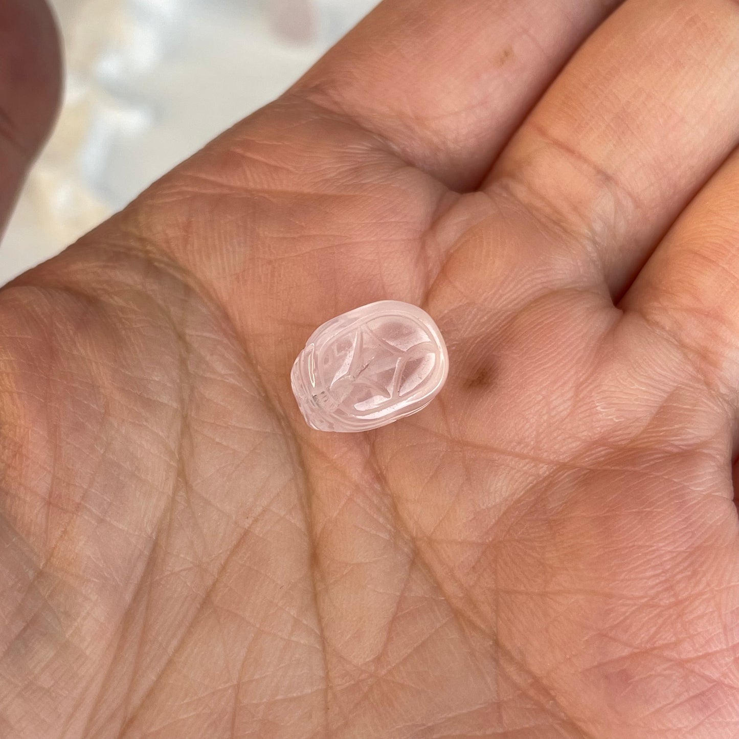 Natural Rose Quartz Pixiu Beads 10-12mm | DIY Lucky Charm Crystal Beads (Set of 10)
