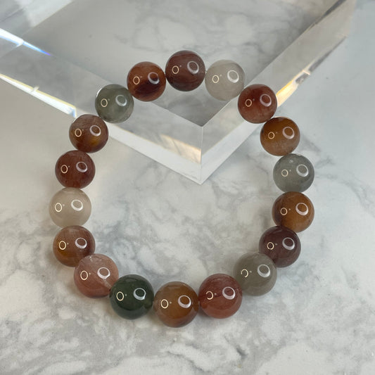 Rainbow Rutile Quartz Bracelet – 11mm Beads | Natural Rabbit Hair Crystal(1)
彩兔毛水晶手串 – 11m