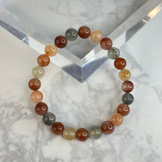 Rainbow Rutile Quartz Bracelet – 7mm Beads | Natural Rabbit Hair Crystal
彩兔毛水晶手串 – 7mm 小清新系列