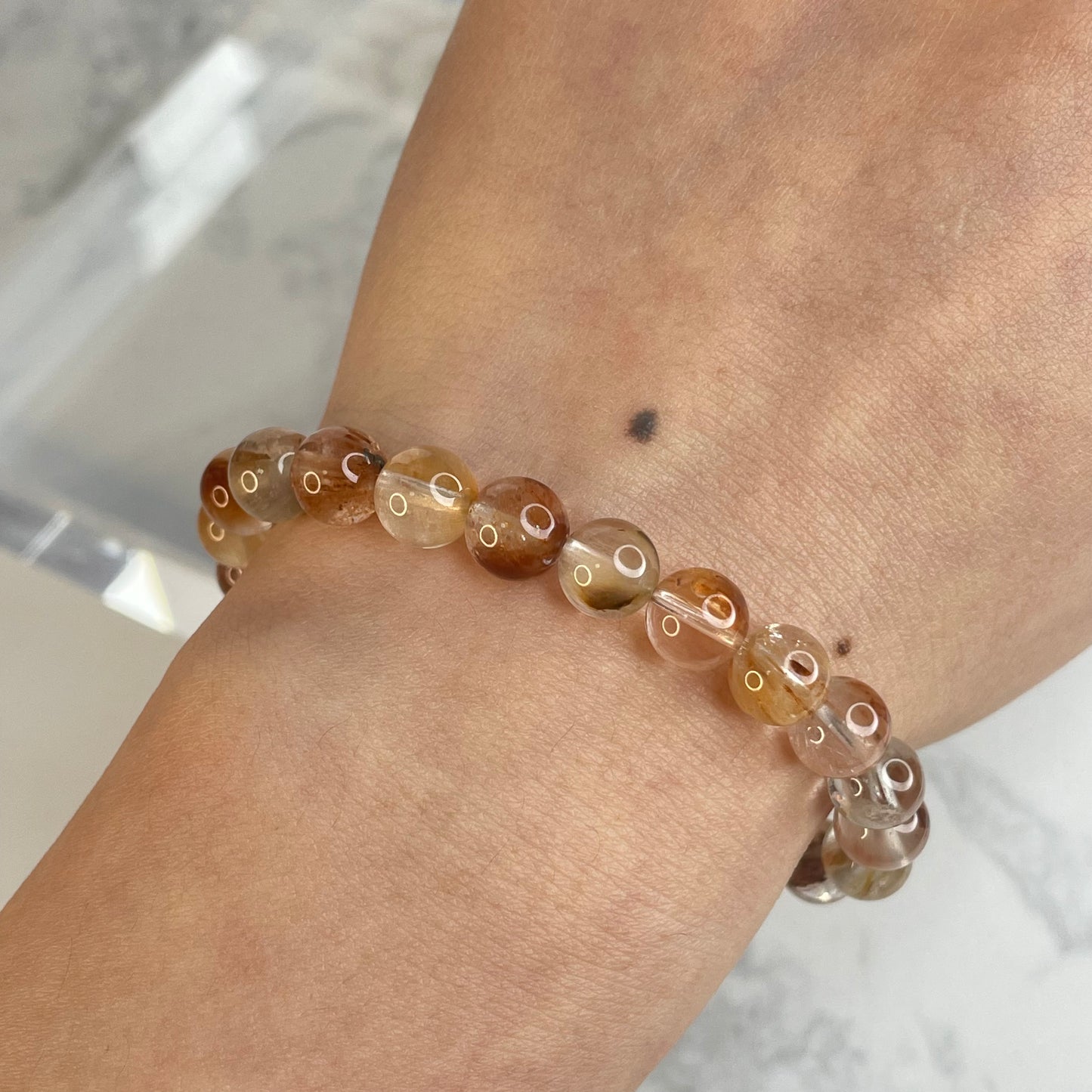 Clear Rabbit Hair Quartz Bracelet – 7mm Beads | Natural Rutile Crystal
透亮兔毛水晶手串 – 7mm