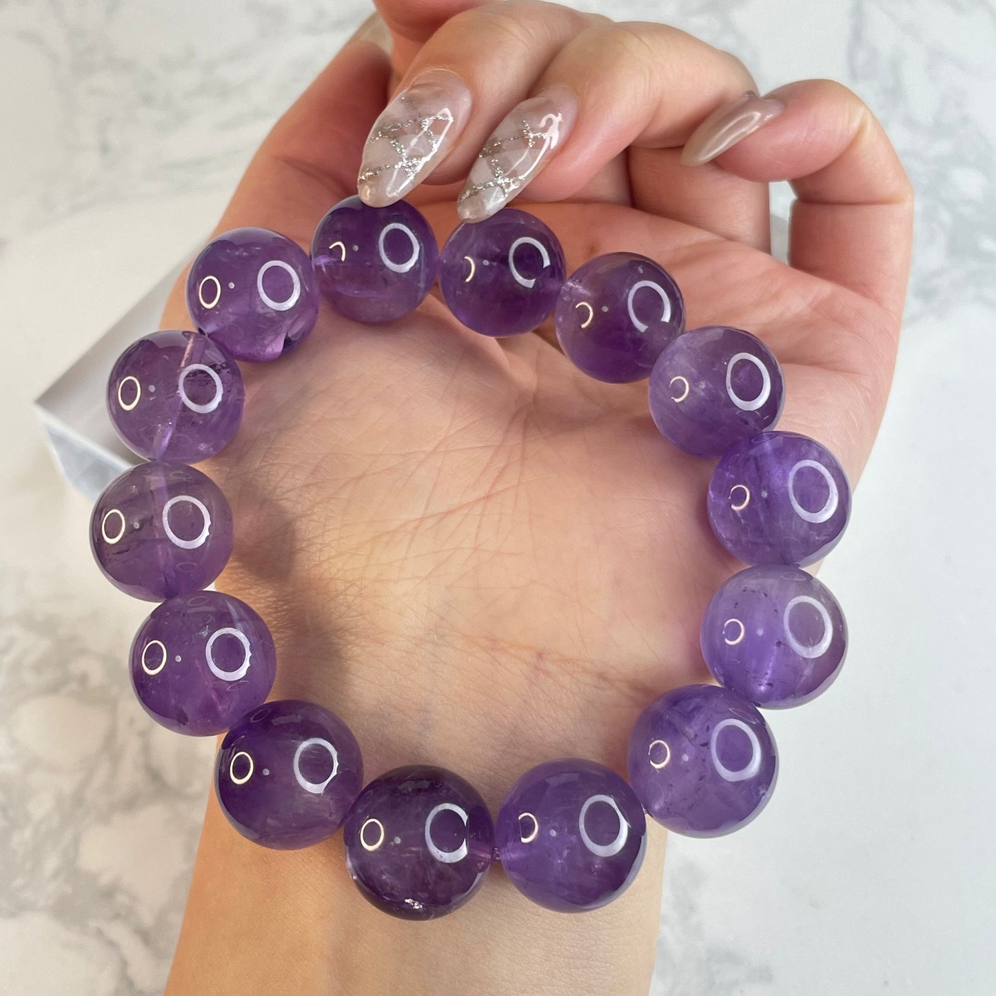 Amethyst 巴西紫水晶 | 15mm | For 17cm Wrist