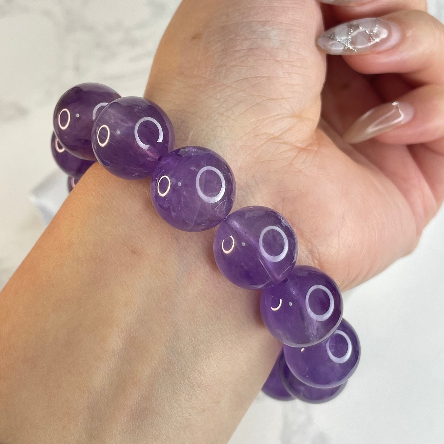 Amethyst 巴西紫水晶 | 15mm | For 17cm Wrist