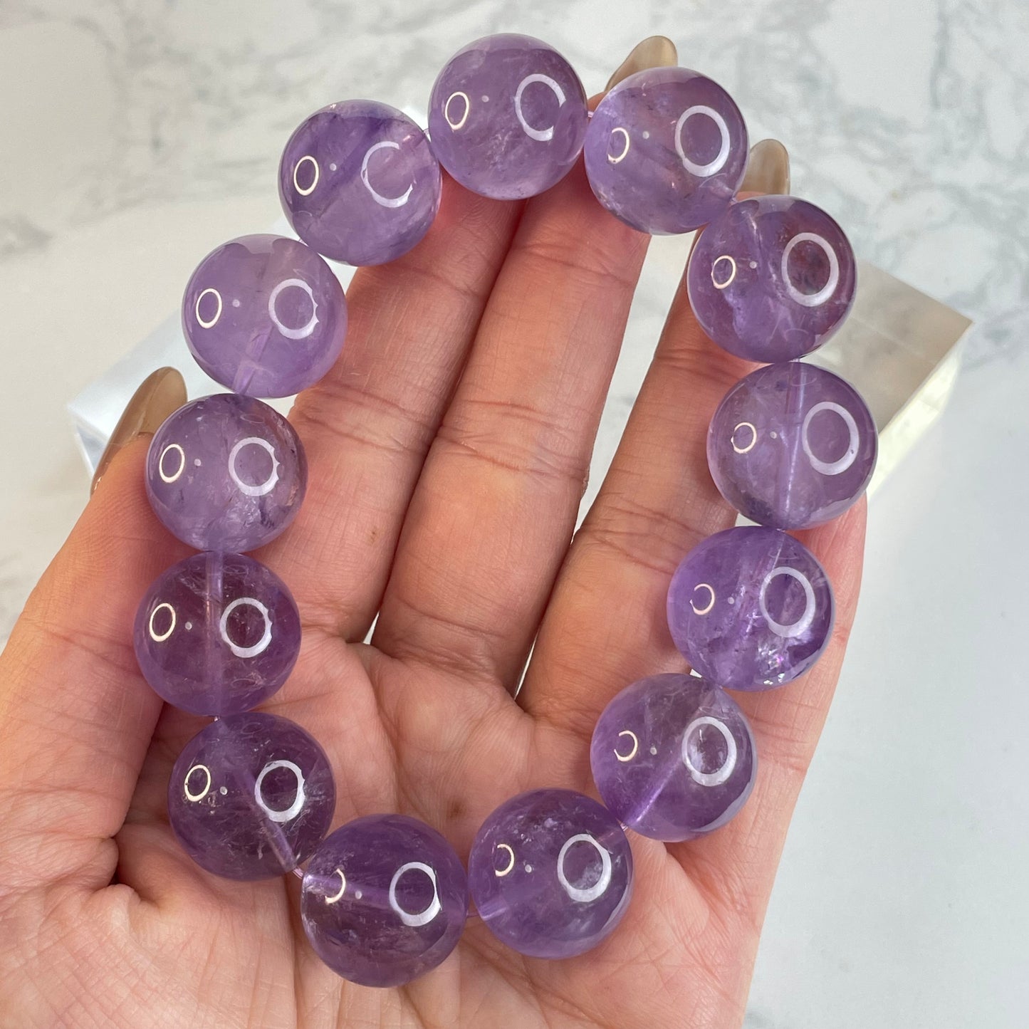 Amethyst Bracelet 紫水晶手串 – 17mm(Brazil 巴西)