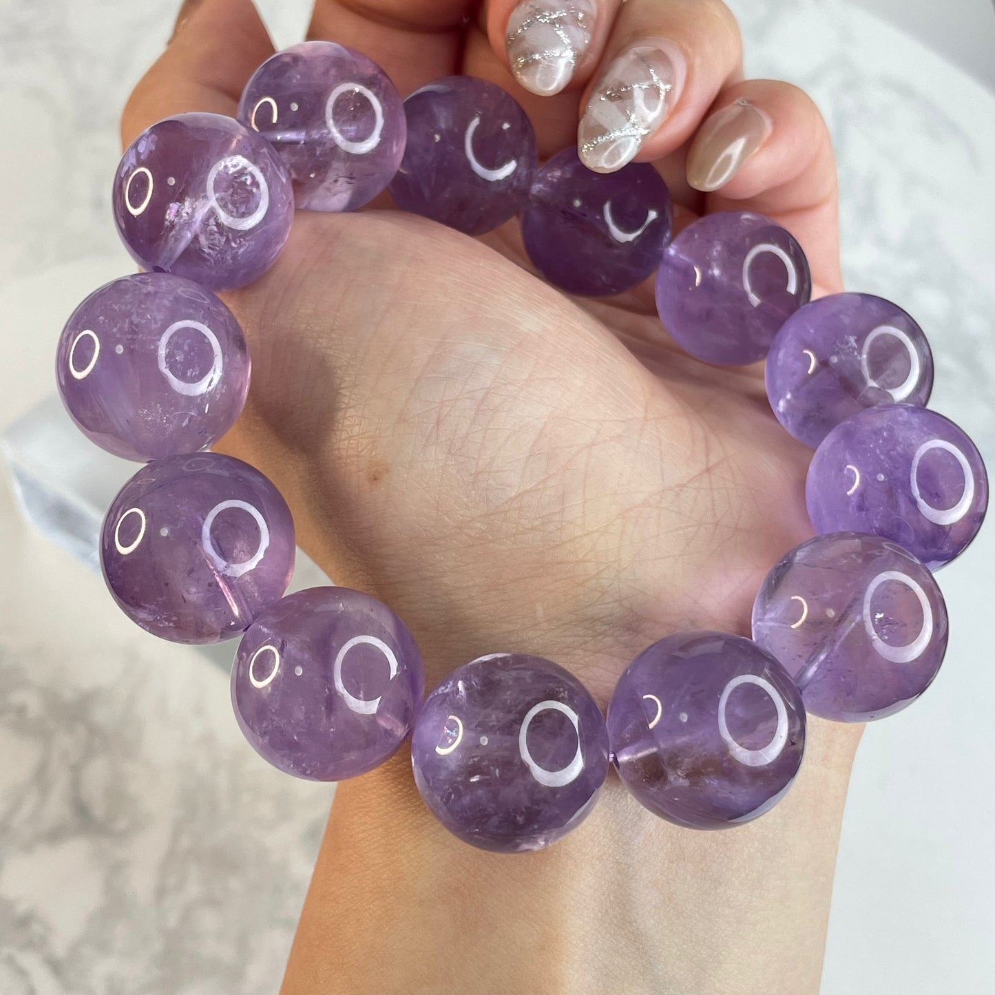 Amethyst Bracelet 紫水晶手串 – 17mm(Brazil 巴西)