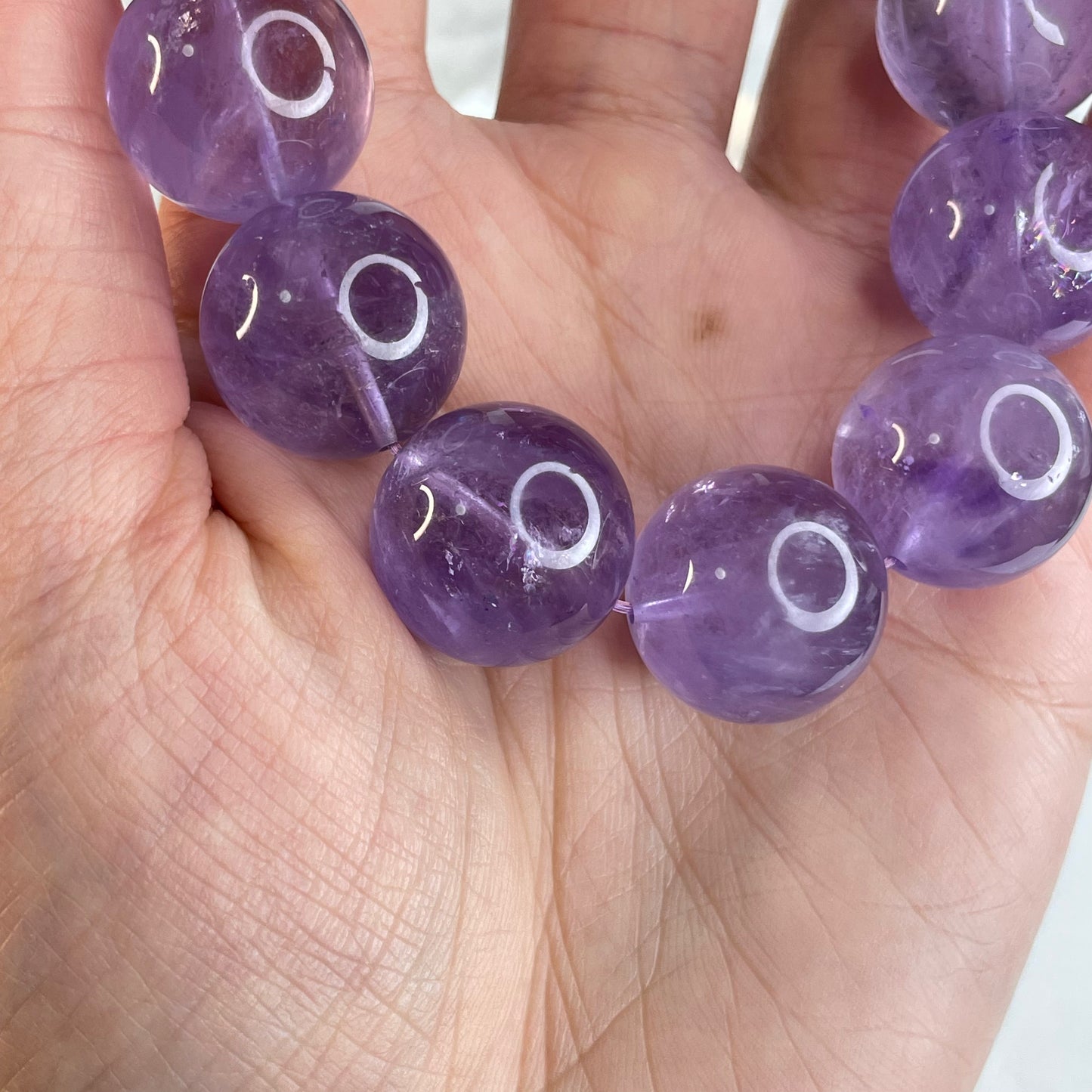 Amethyst Bracelet 紫水晶手串 – 17mm(Brazil 巴西)