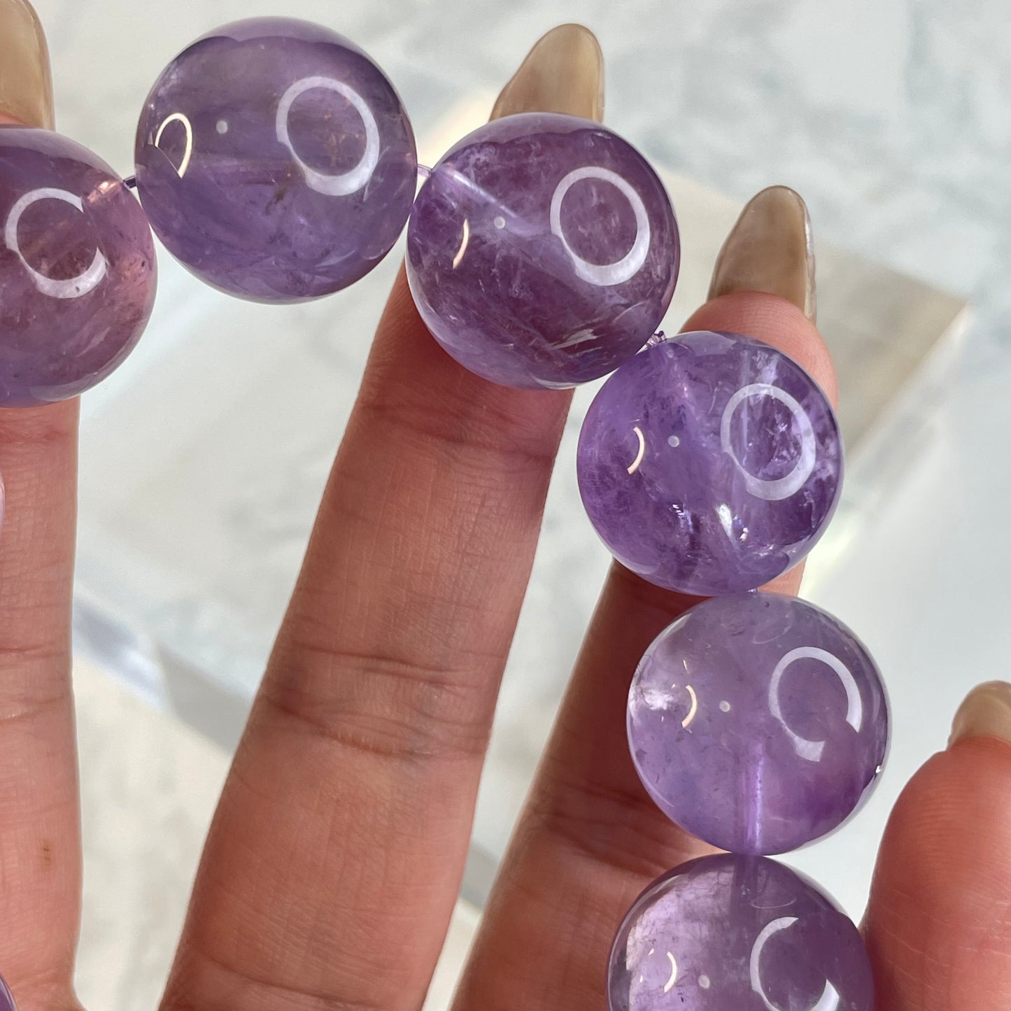Amethyst Bracelet 紫水晶手串 – 17mm(Brazil 巴西)