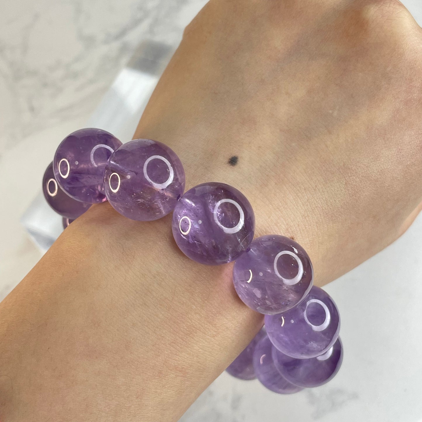 Amethyst Bracelet 紫水晶手串 – 17mm(Brazil 巴西)