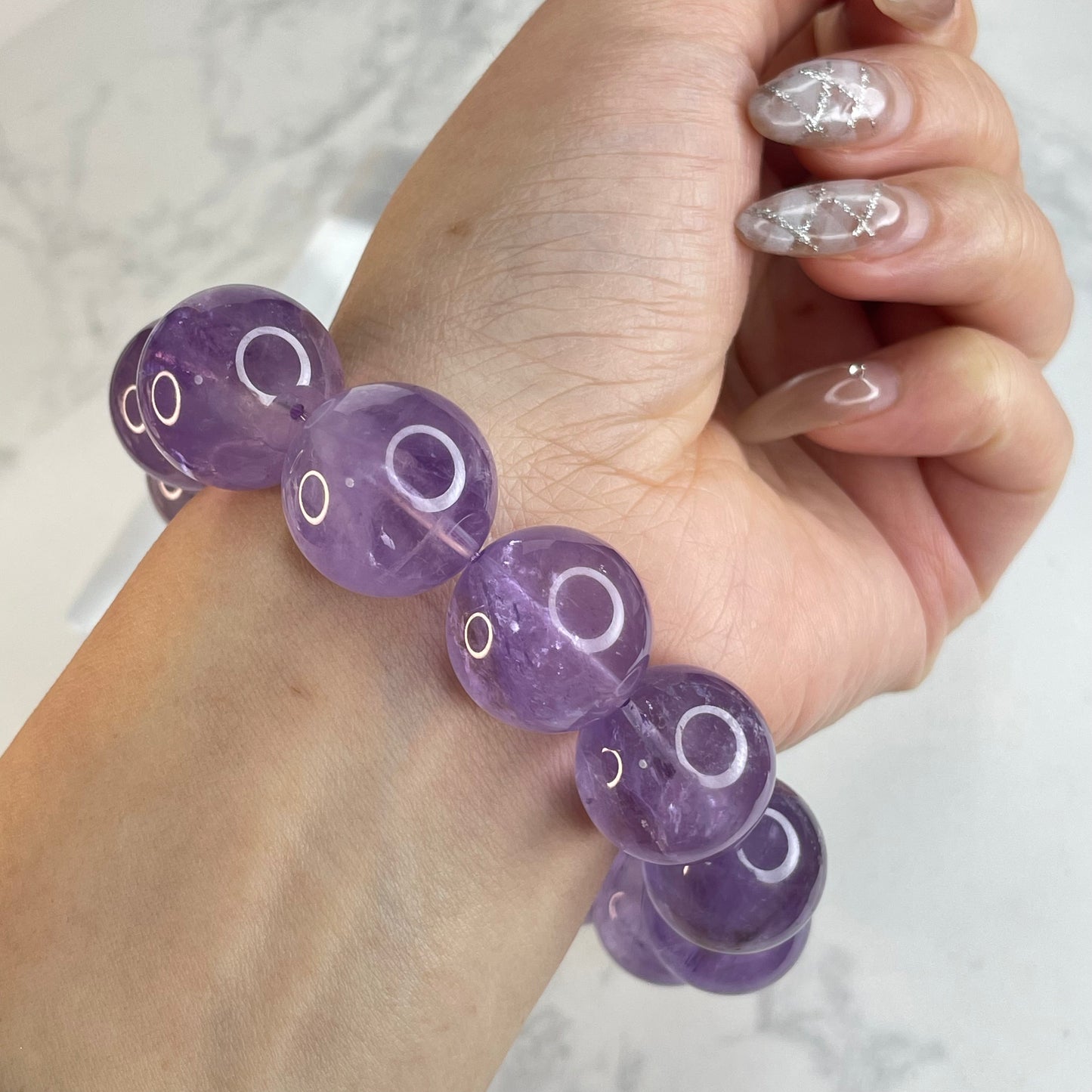 Amethyst Bracelet 紫水晶手串 – 17mm(Brazil 巴西)