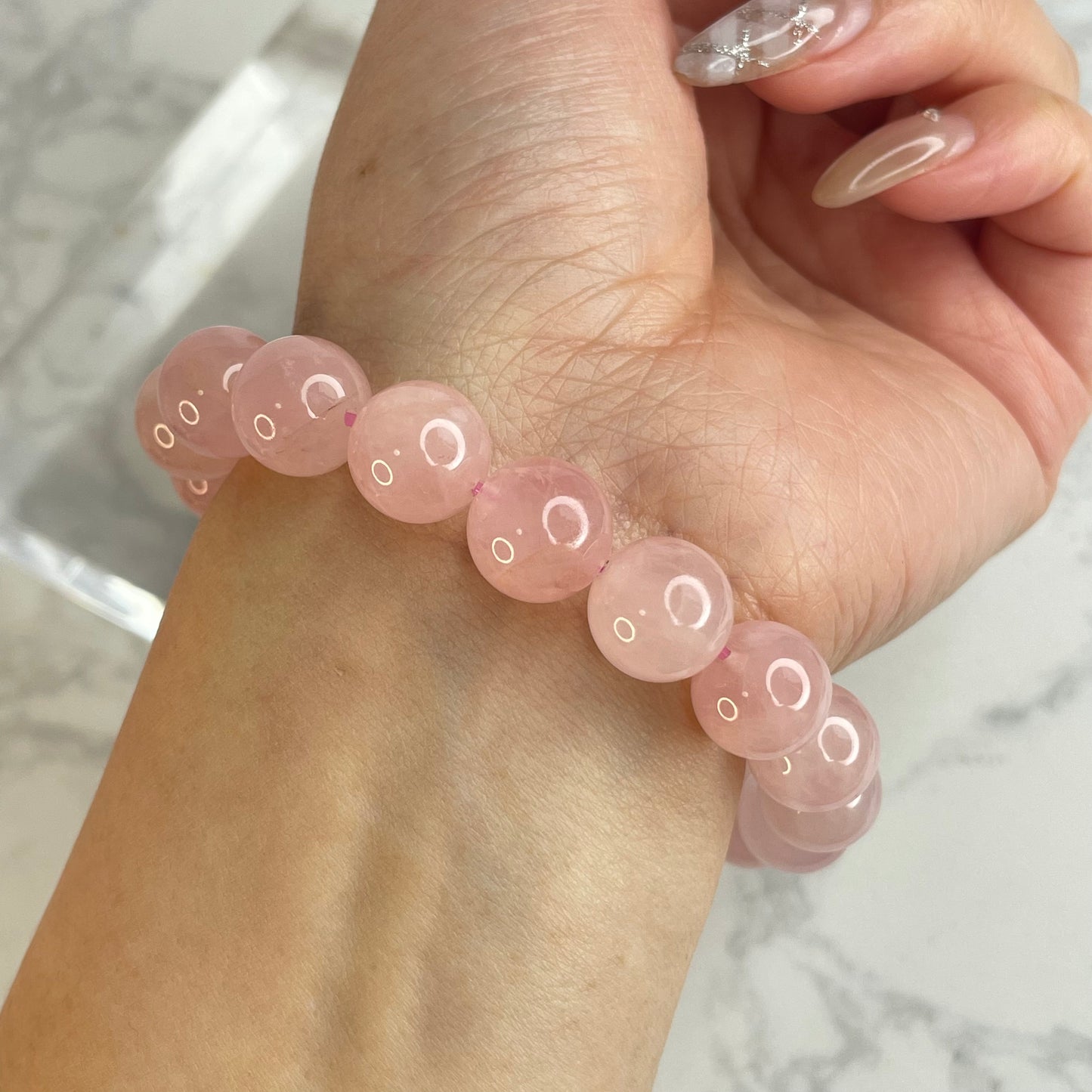 Madagascar Rose Quartz 馬達加斯加粉晶 – 11mm(Origin 原產地:Madagascar)