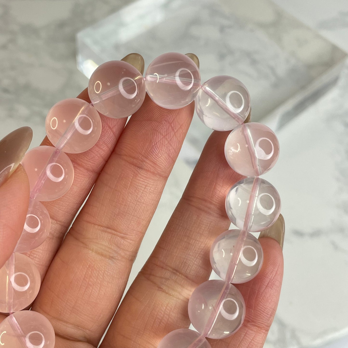 Star Rose Quartz 星光粉晶手串 – 13mm(原產地:馬達加斯加)