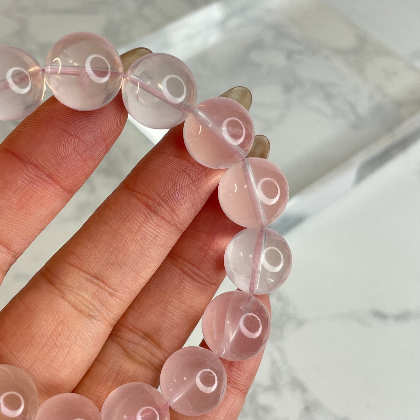 Star Rose Quartz 星光粉晶手串 – 13mm(原產地:馬達加斯加)