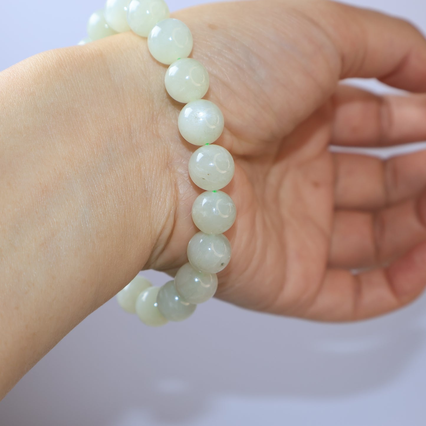 Green Moonstone Bracelet 綠月亮石手串 – 9mm|Special Price