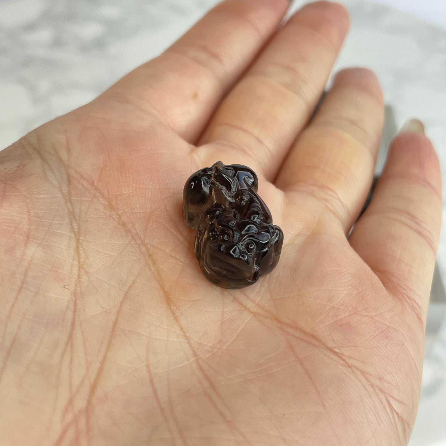 Ice Obsidian Pixiu Beads 冰曜石貔貅抱金錢 – 10pcs Set(13×19mm)