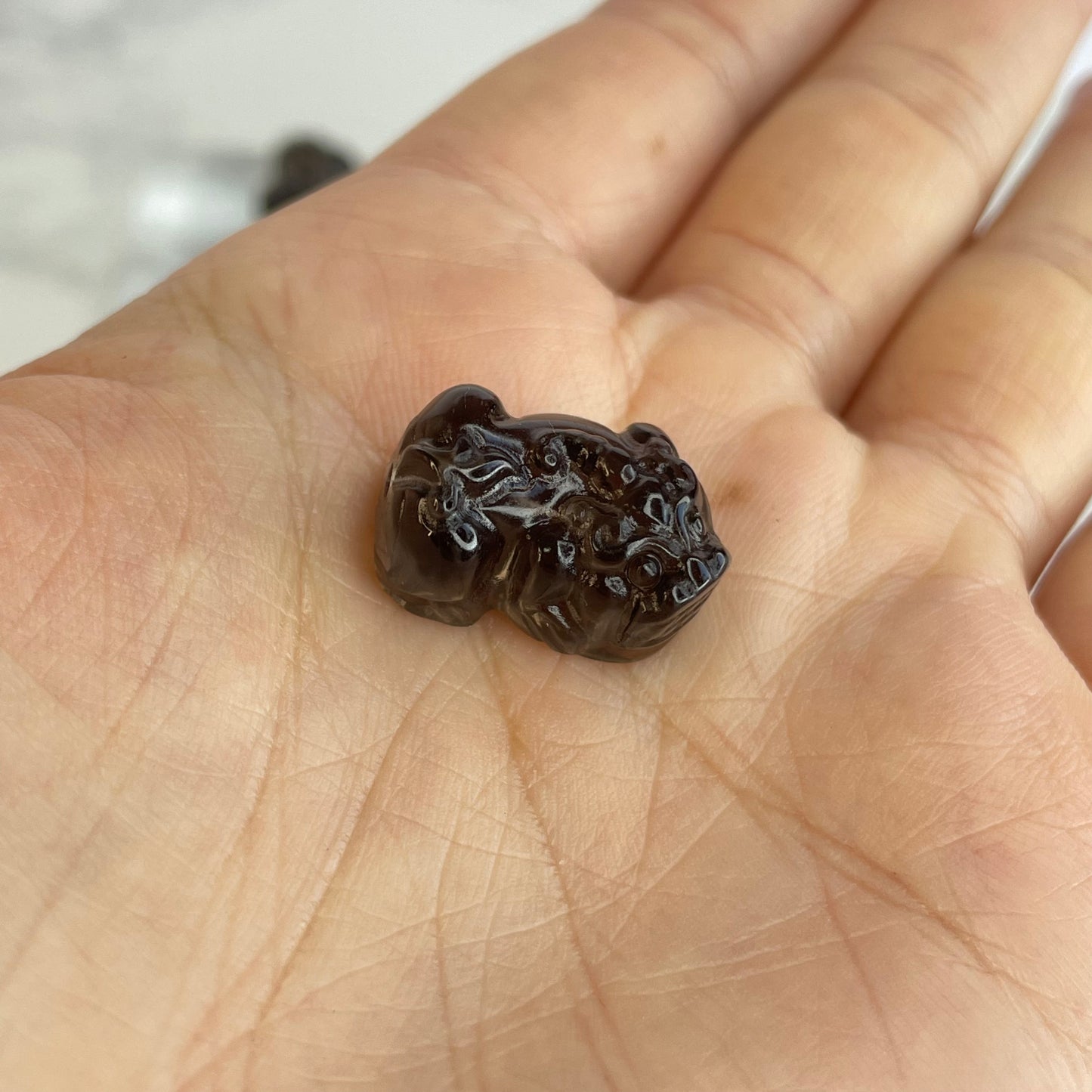 Ice Obsidian Pixiu Beads 冰曜石貔貅抱金錢 – 10pcs Set(13×19mm)