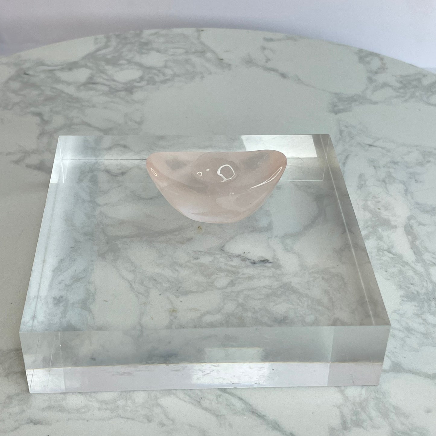 Rose Quartz Ingot 粉晶元寶擺件 – 23×25×43mm
