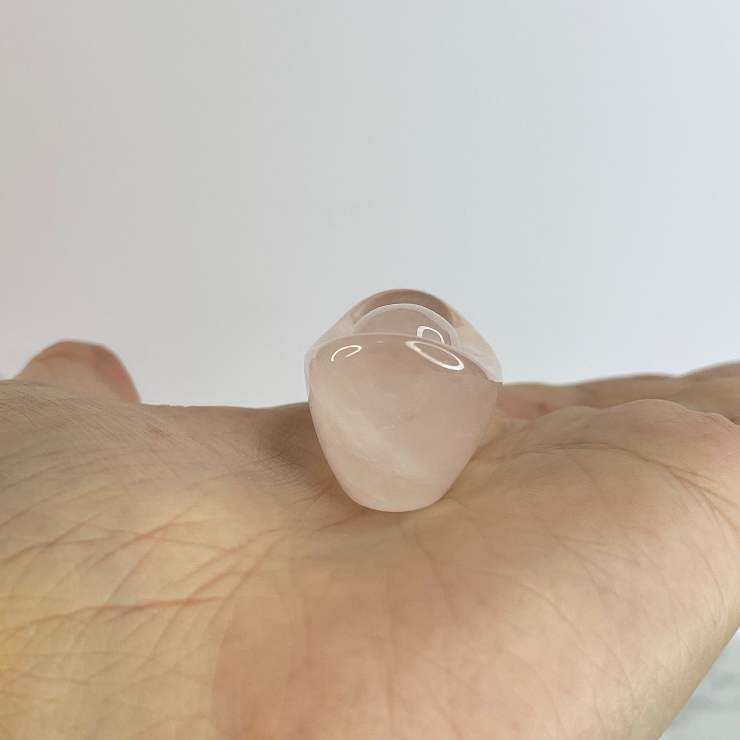 Rose Quartz Ingot 粉晶元寶擺件 – 23×25×43mm