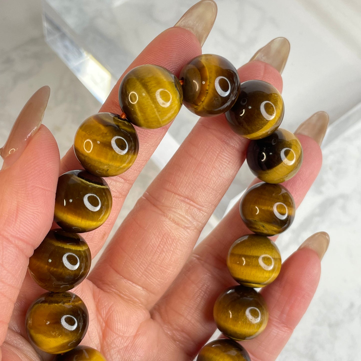 Yellow Tiger’s Eye Bracelet 黃虎眼石手串 – 14mm(South Africa 原產地)