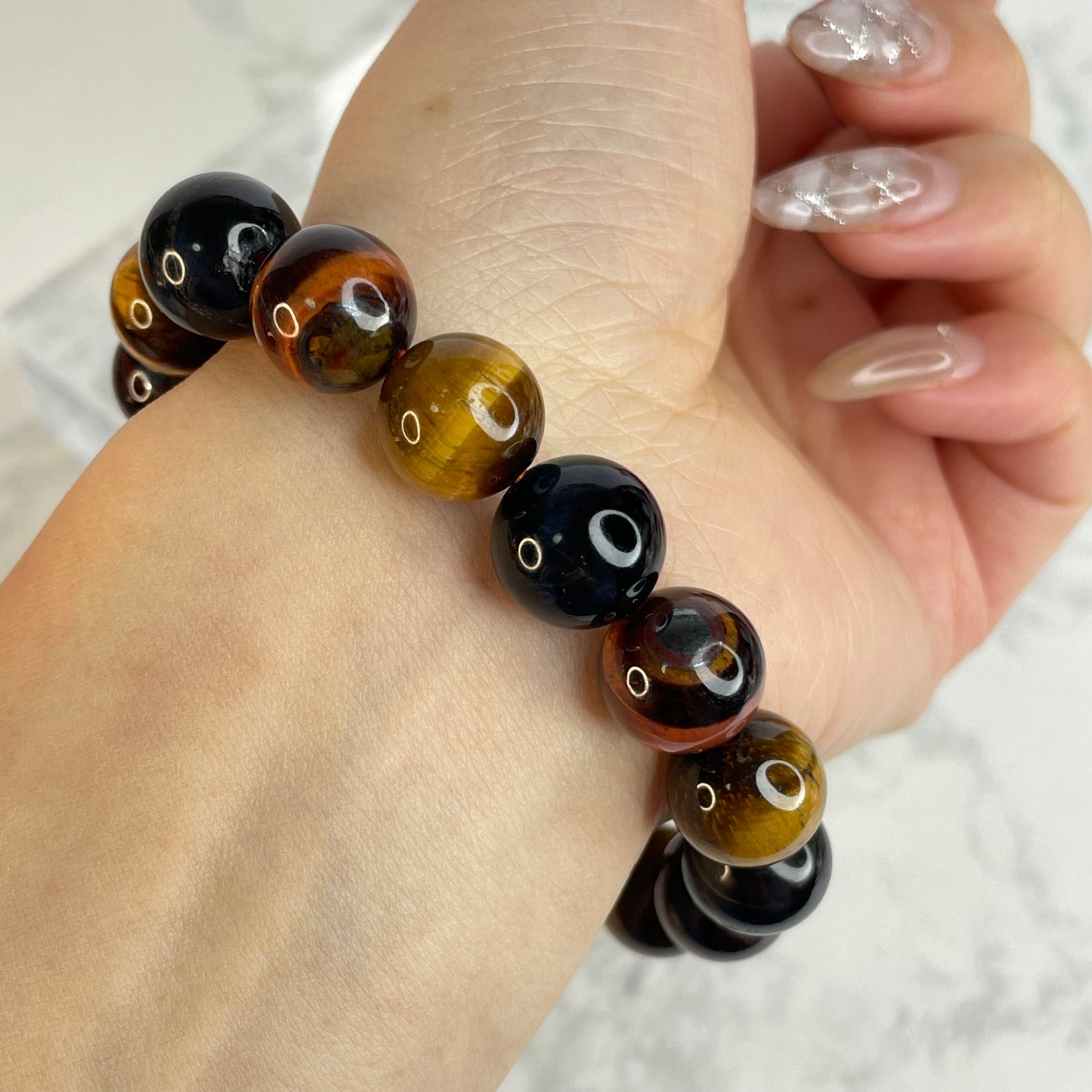Mixed Tiger’s Eye bracelet 彩虎眼石手串 – 11mm(含天然瑕疵 | 適合17cm手圍)