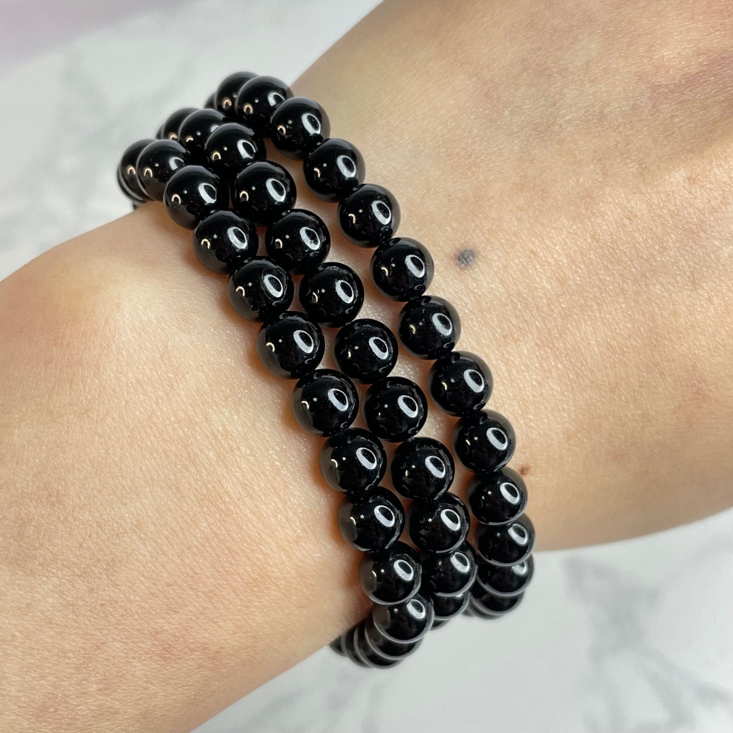 Black Tourmaline 3-Wrap Bracelet 黑碧璽三圈手串 – 6mm(Necklace Convertible|Brazil 巴西)