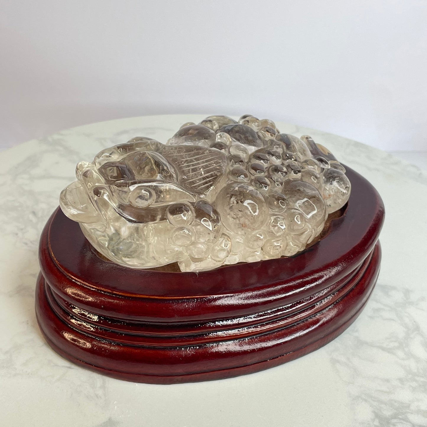 Clear Quartz Three-Legged Toad 白水晶三腳蟾蜍擺件