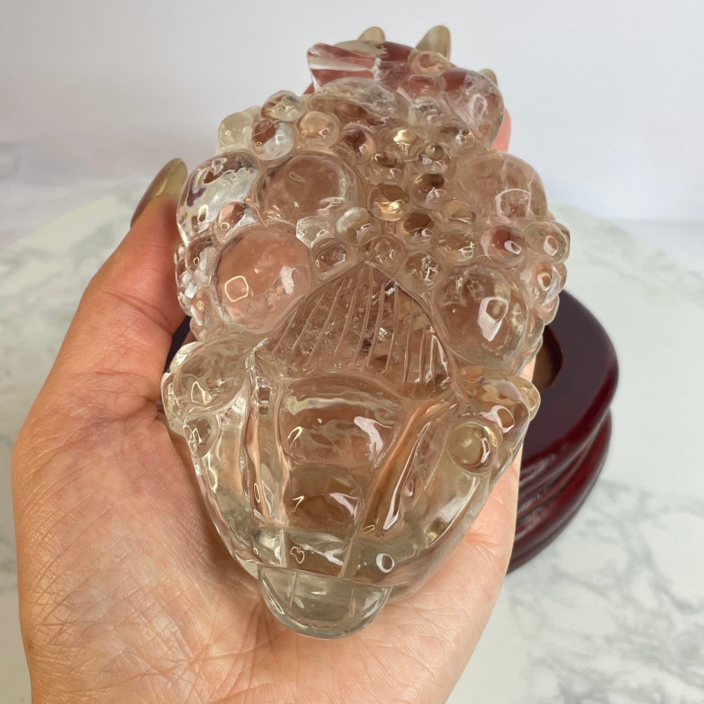 Clear Quartz Three-Legged Toad 白水晶三腳蟾蜍擺件