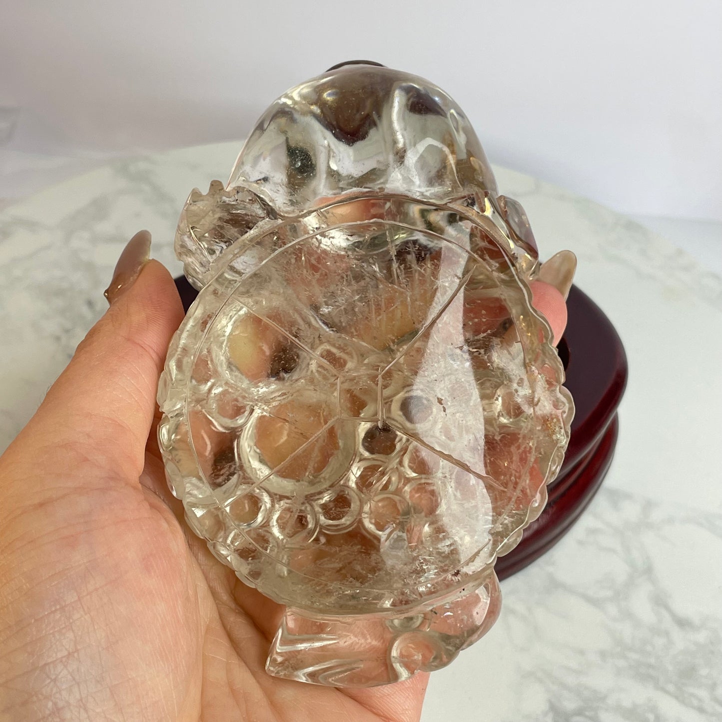 Clear Quartz Three-Legged Toad 白水晶三腳蟾蜍擺件