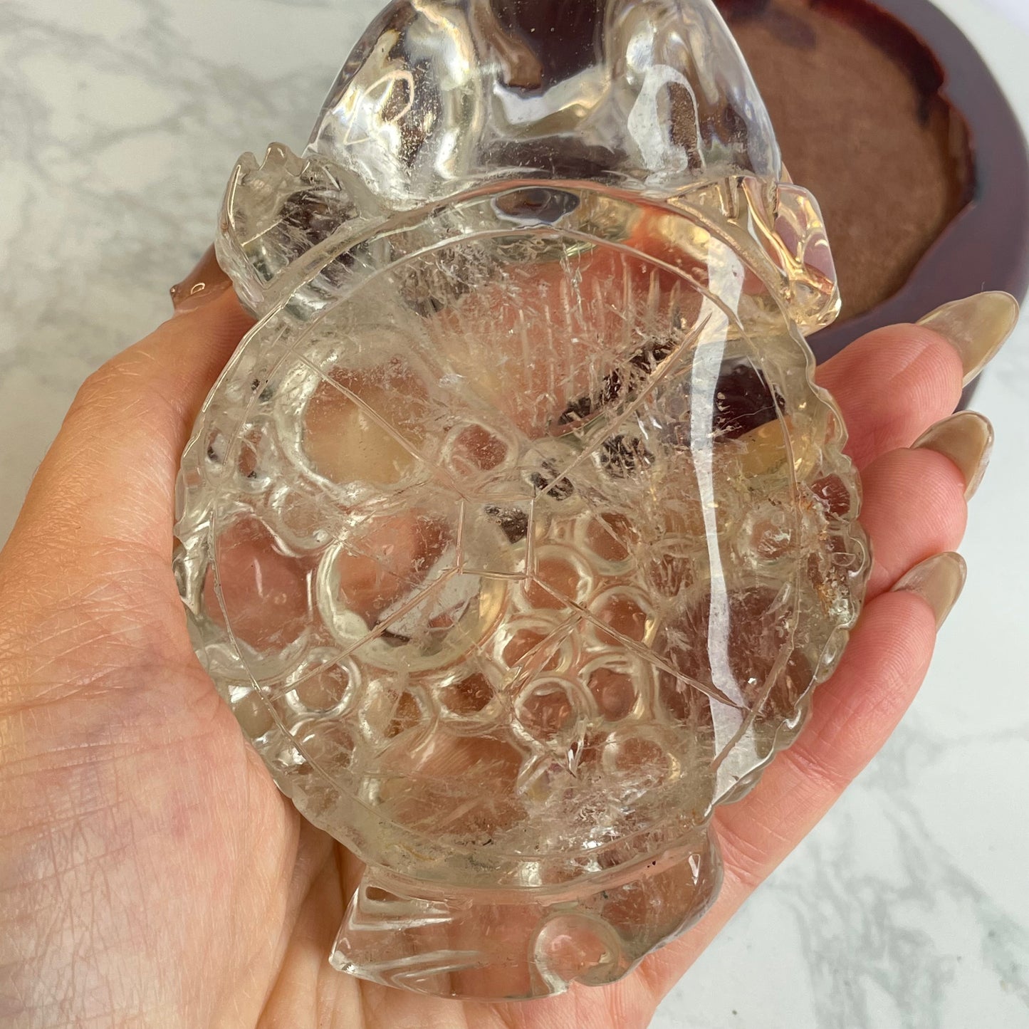 Clear Quartz Three-Legged Toad 白水晶三腳蟾蜍擺件