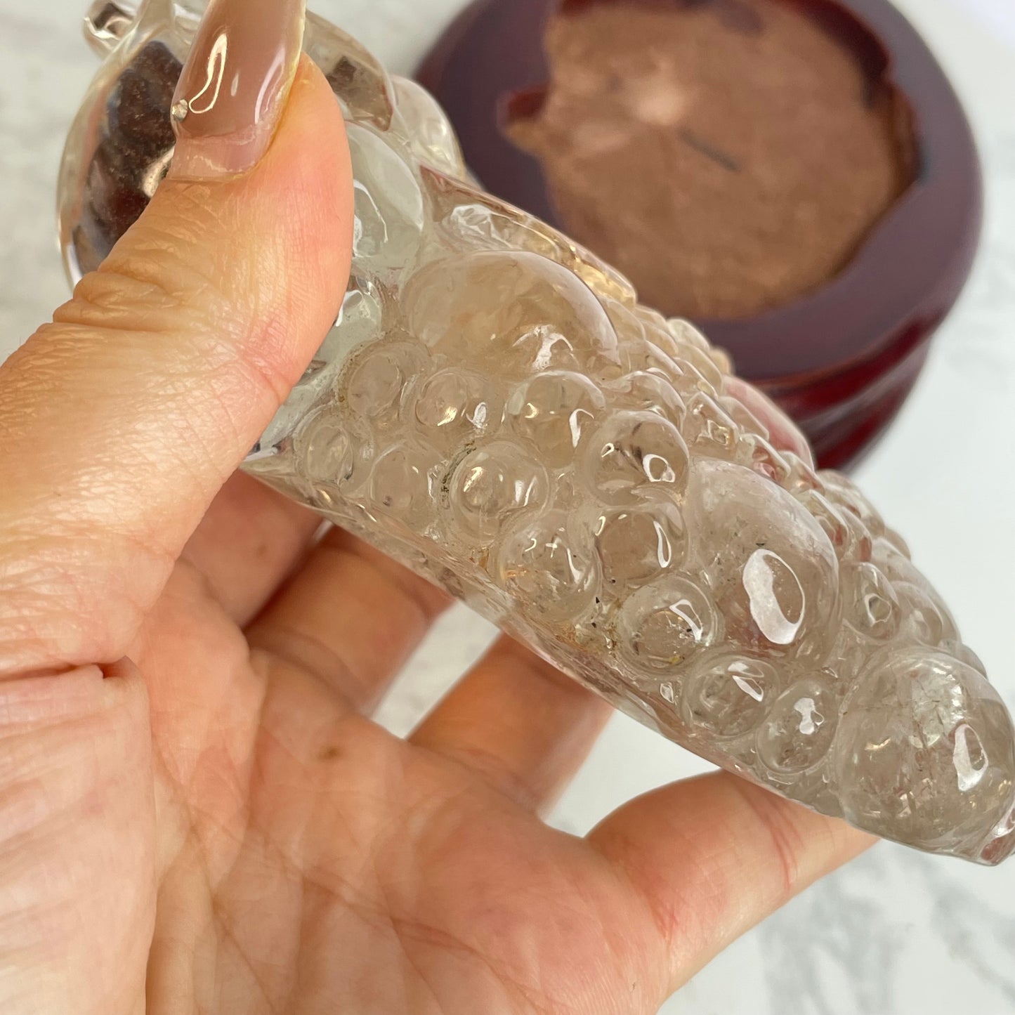 Clear Quartz Three-Legged Toad 白水晶三腳蟾蜍擺件