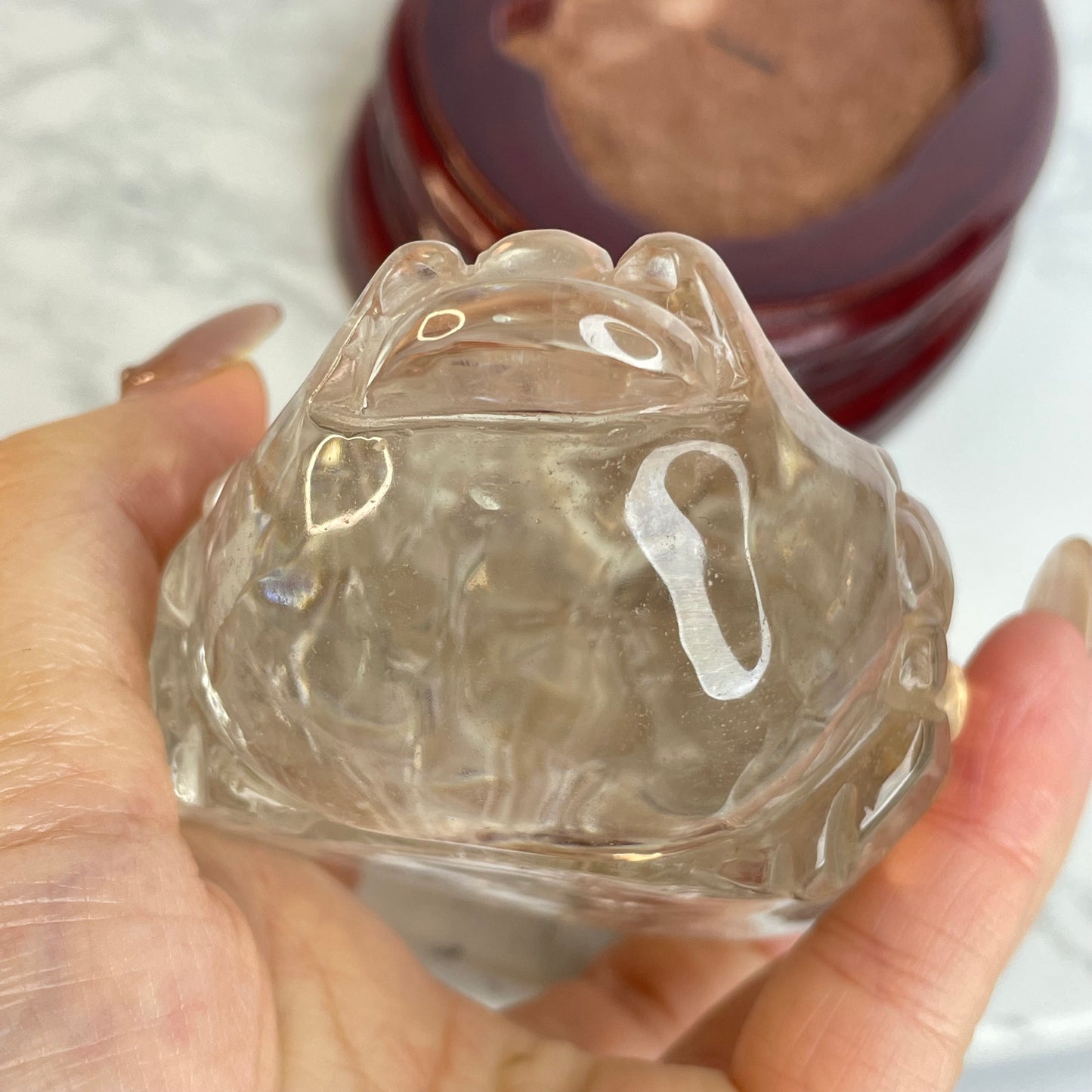 Clear Quartz Three-Legged Toad 白水晶三腳蟾蜍擺件