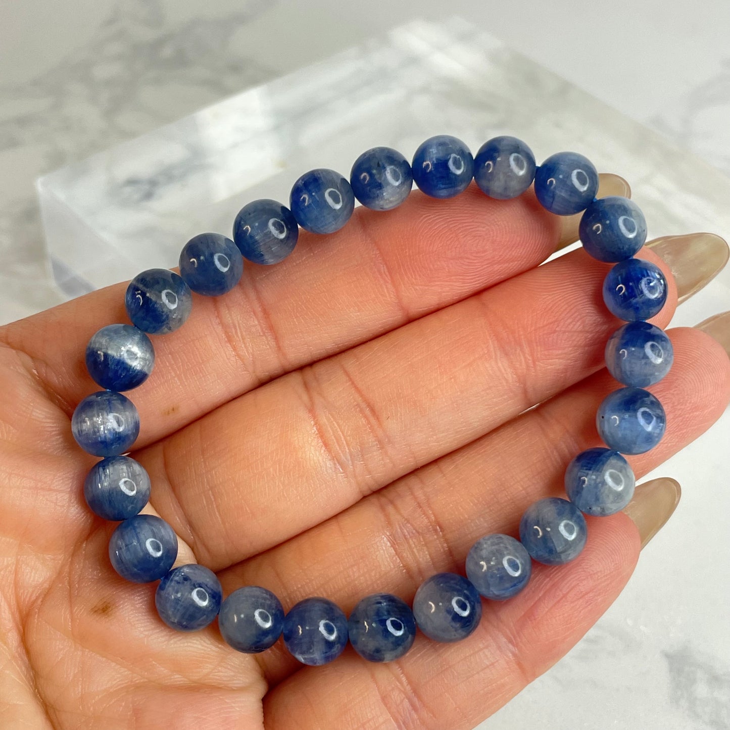 Kyanite Bracelet 藍晶石手串 – 7mm(Brazil 巴西)