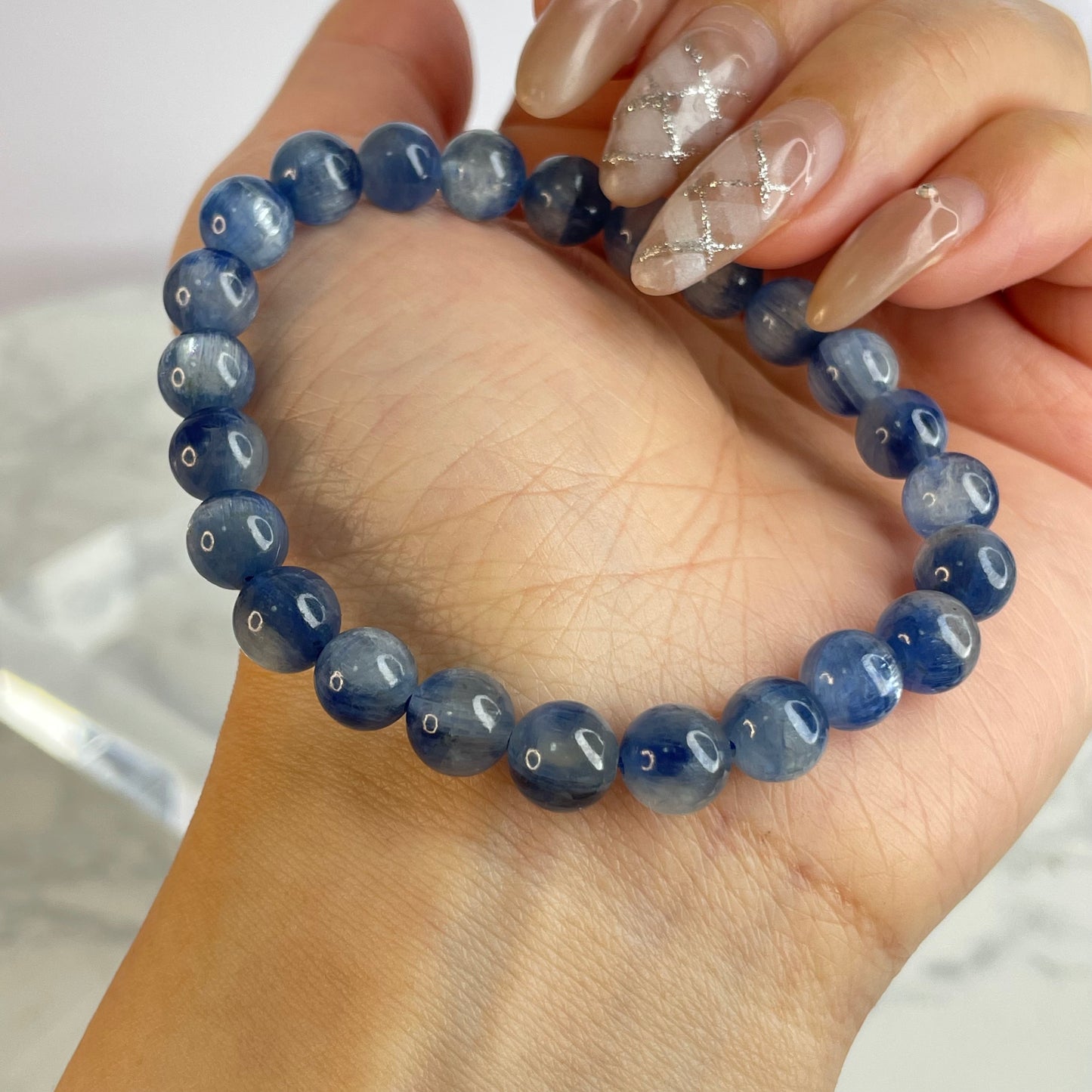 Kyanite Bracelet 藍晶石手串 – 7mm(Brazil 巴西)