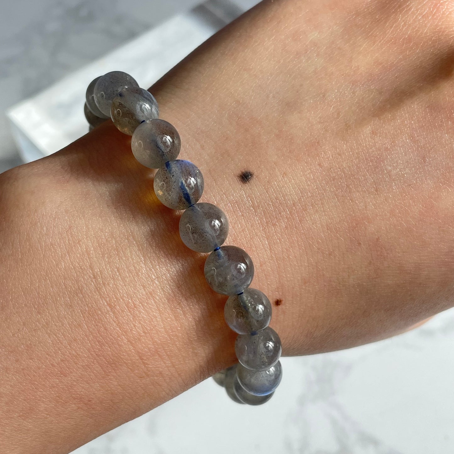 🌑 Labradorite Bracelet 拉長石手串 – 8mm(Madagascar 馬達加斯加)