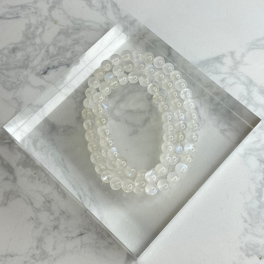 Moonstone Bracelet (Triple Wrap) 月亮石手串 – 6mm(三圈)(India 印度)