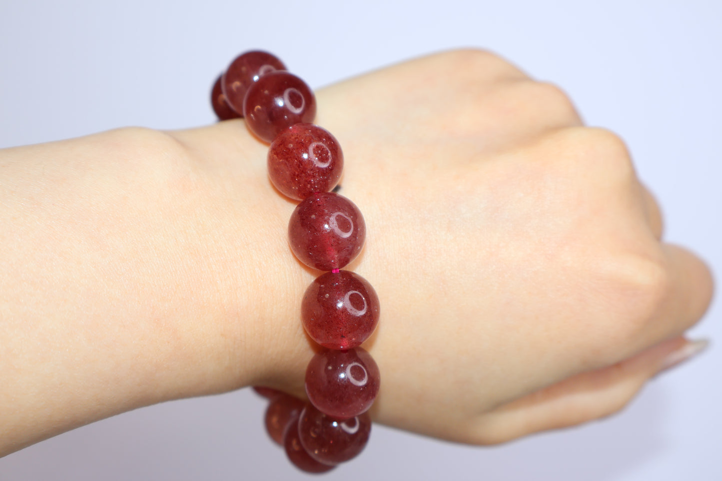 Mystic Berry Strawberry Quartz Bracelet 草莓晶手串 – 13mm/59g(Brazil 巴西)