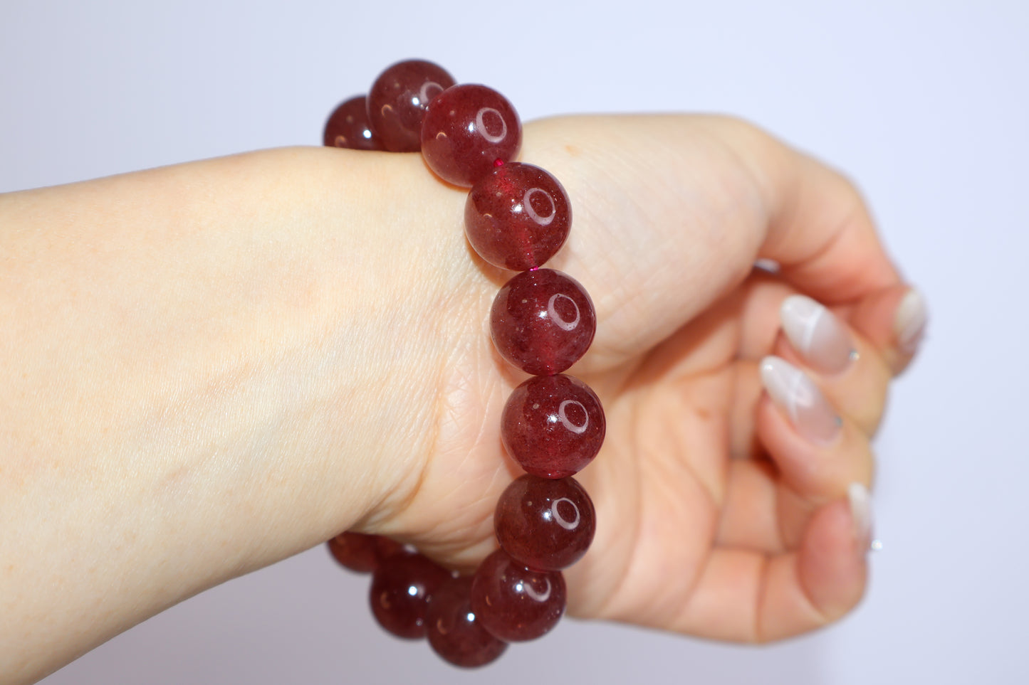 Mystic Berry Strawberry Quartz Bracelet 草莓晶手串 – 13mm/59g(Brazil 巴西)