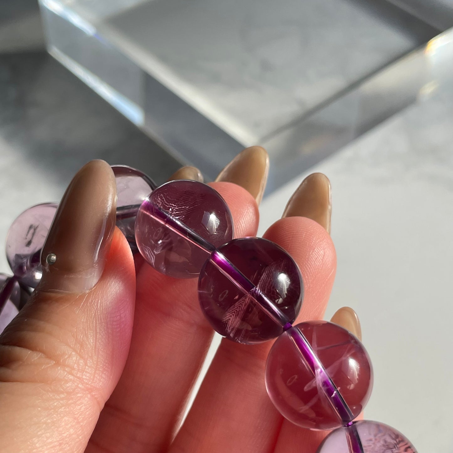 ✨ Divine Clarity – High Transparency Amethyst Bracelet
✨ 上帝指紋之靈光｜極透紫晶手串