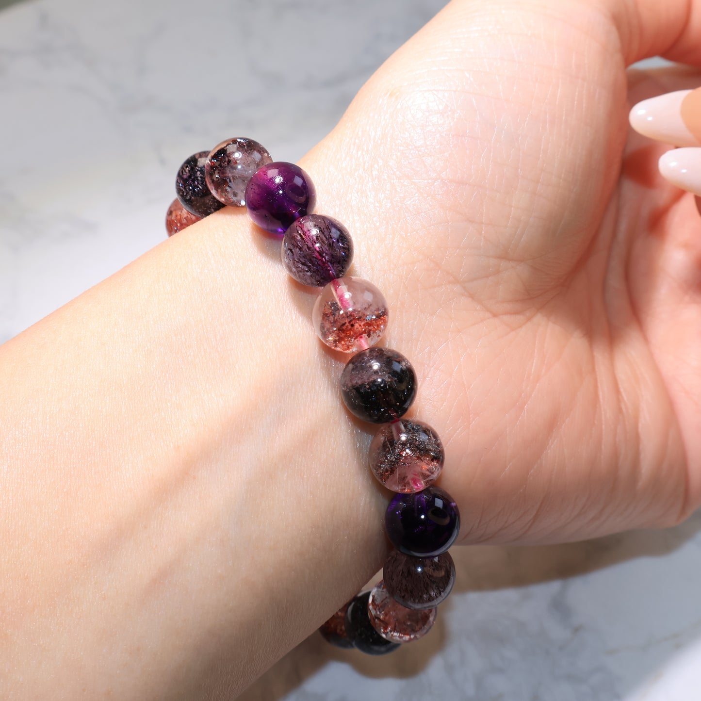Premium Super Seven Bracelets - Wearable CRYSTAL Melody’s Stone 9.5mm
